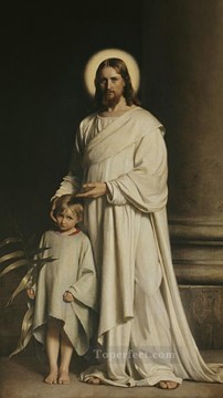 Cristo y el niño Carl Heinrich Bloch Pinturas al óleo